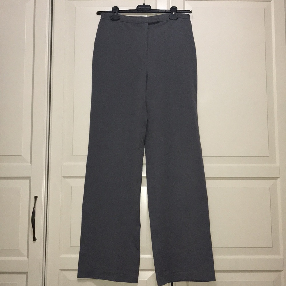 Express grey stretch straight leg trouser.